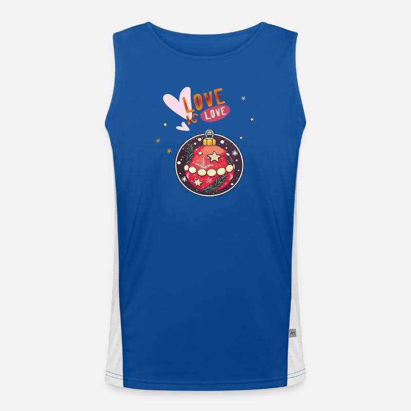 Weihnachtskugel Funktionelles Kontrast-Tank Top für Männer 