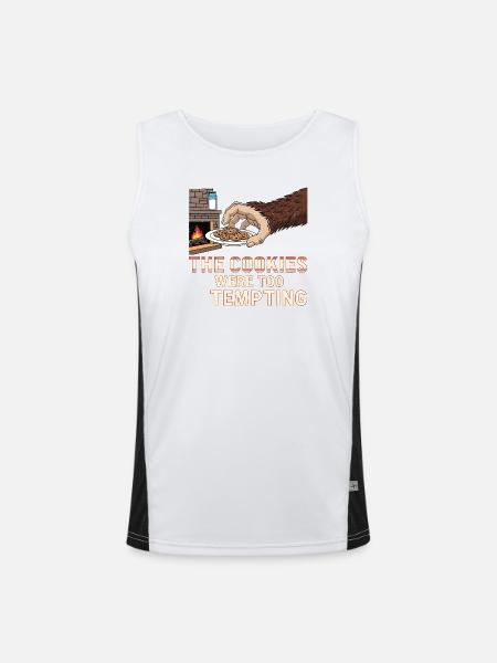 Weihnachtsmann Bigfoot - Funktionelles Kontrast-Tank Top für Männer - Weiß/Schwarz