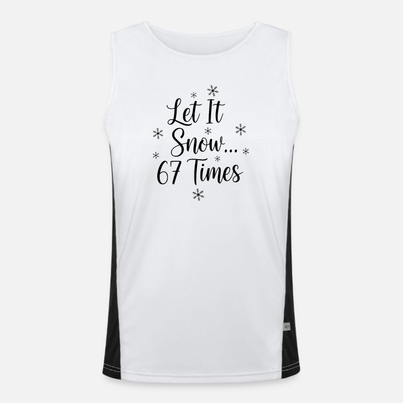 Let It Snow 67 Times Men's Functional Contrast Tank Top 