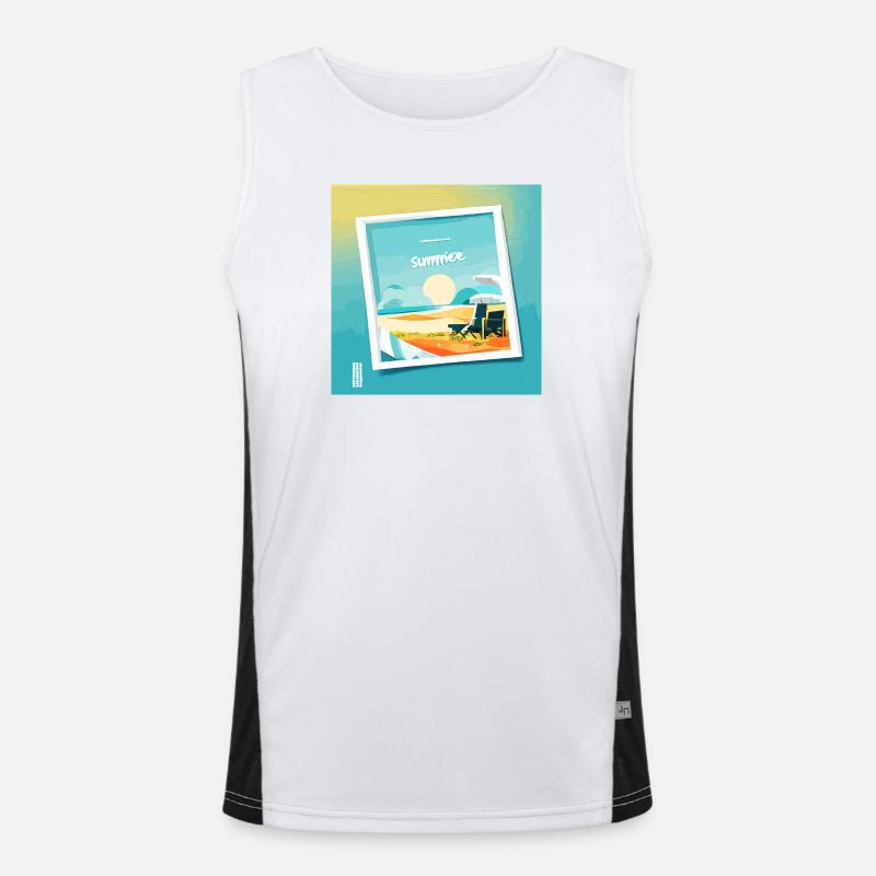 Summer at the beach Funktionelles Kontrast-Tank Top für Männer 