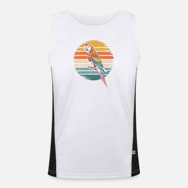Papagei Funktionelles Kontrast-Tank Top für Männer 