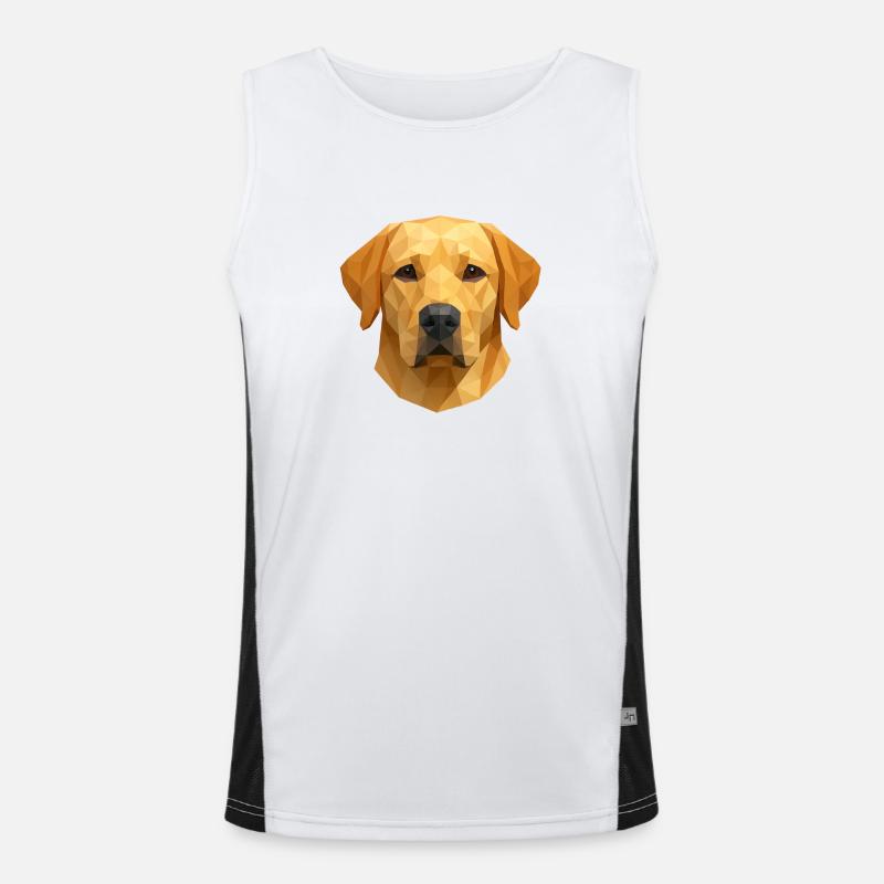 Polygon Labrador Retriever Cadeau Débardeur respirant contrasté Homme 