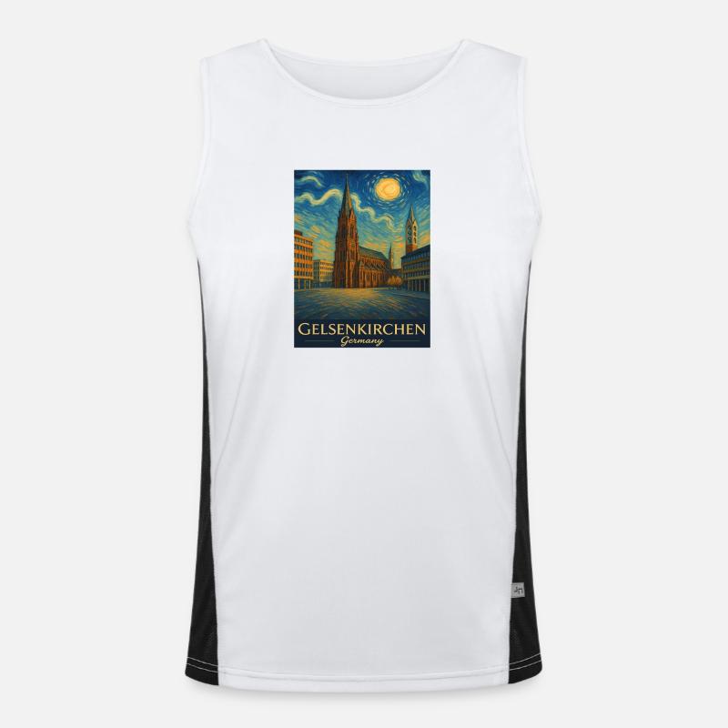 Gelsenkirchen Cathedral Starry Sky Men's Functional Contrast Tank Top 