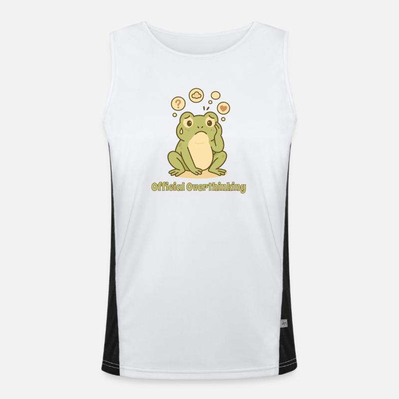 Grenouille réfléchie – Conception trop réfléchie Débardeur respirant contrasté Homme 