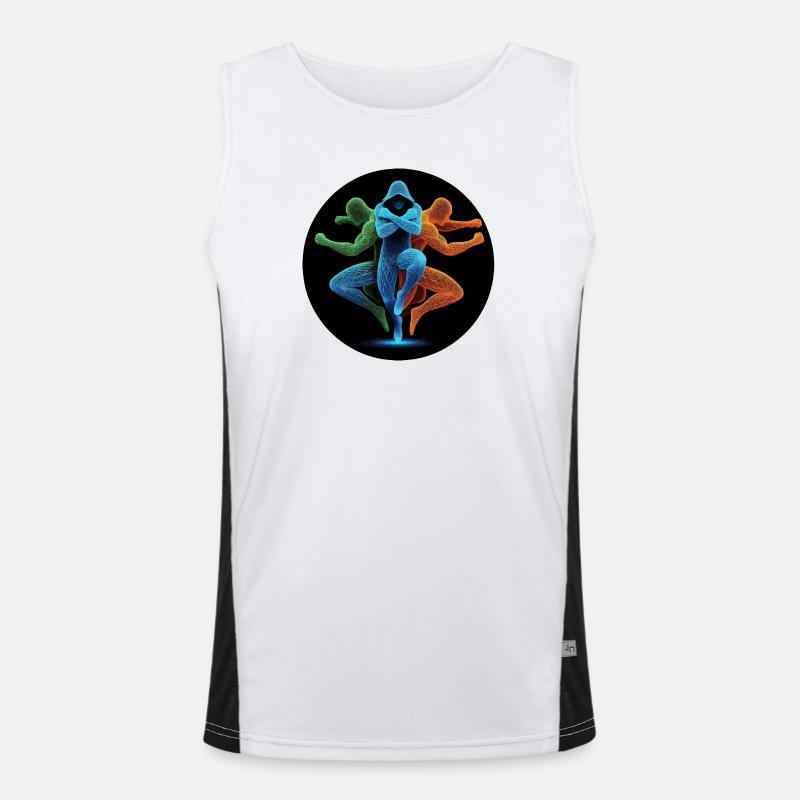 Colorful trinity Men's Functional Contrast Tank Top 