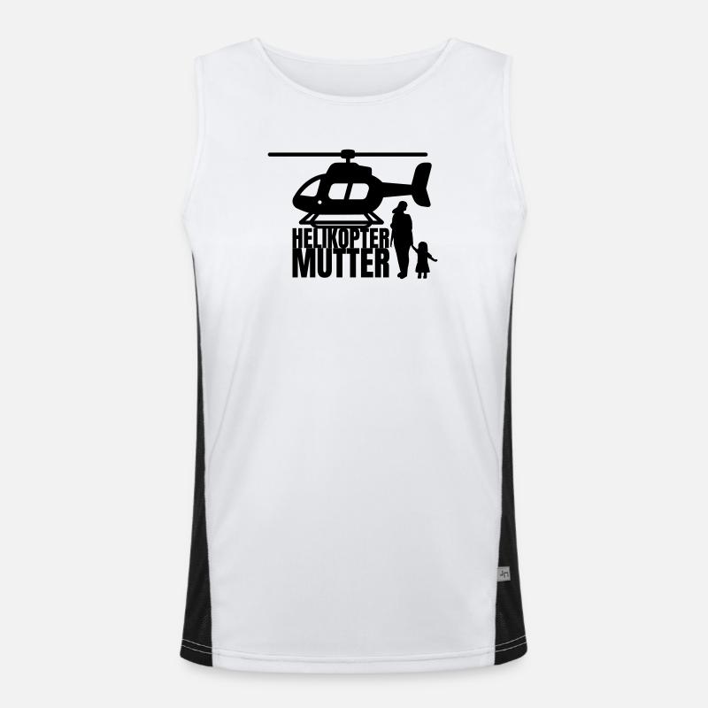 Helikopter Mutter Spruch Humor Funktionelles Kontrast-Tank Top für Männer 