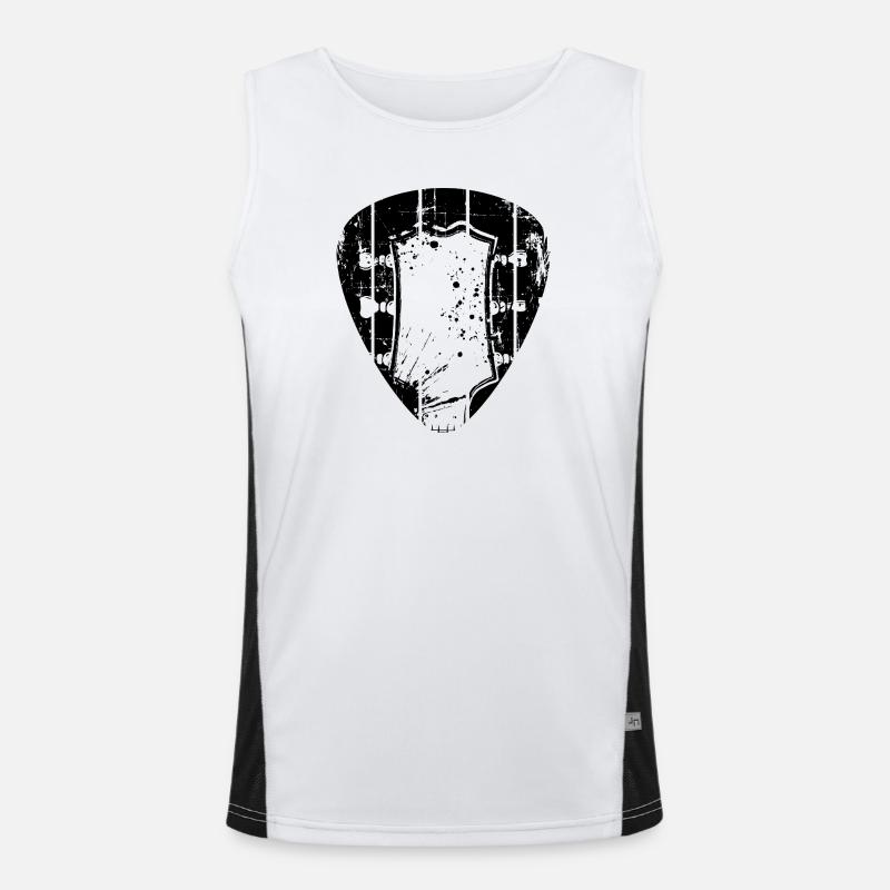 Gitarre retro Plektrum Funktionelles Kontrast-Tank Top für Männer 