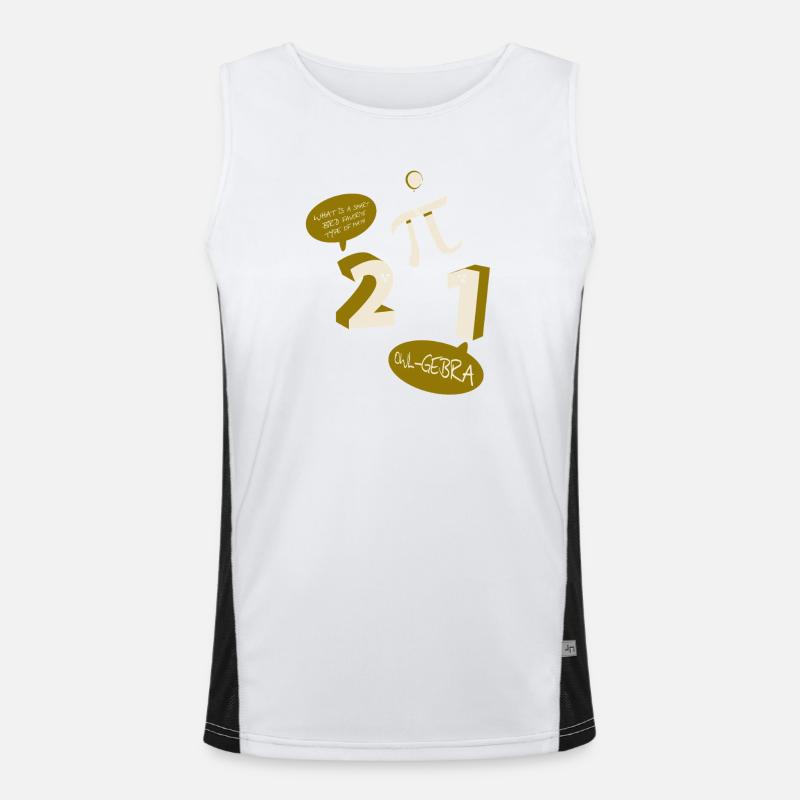 Math Math Math Teacher Mathematician - Men's Functional Contrast Tank Top  - white/black