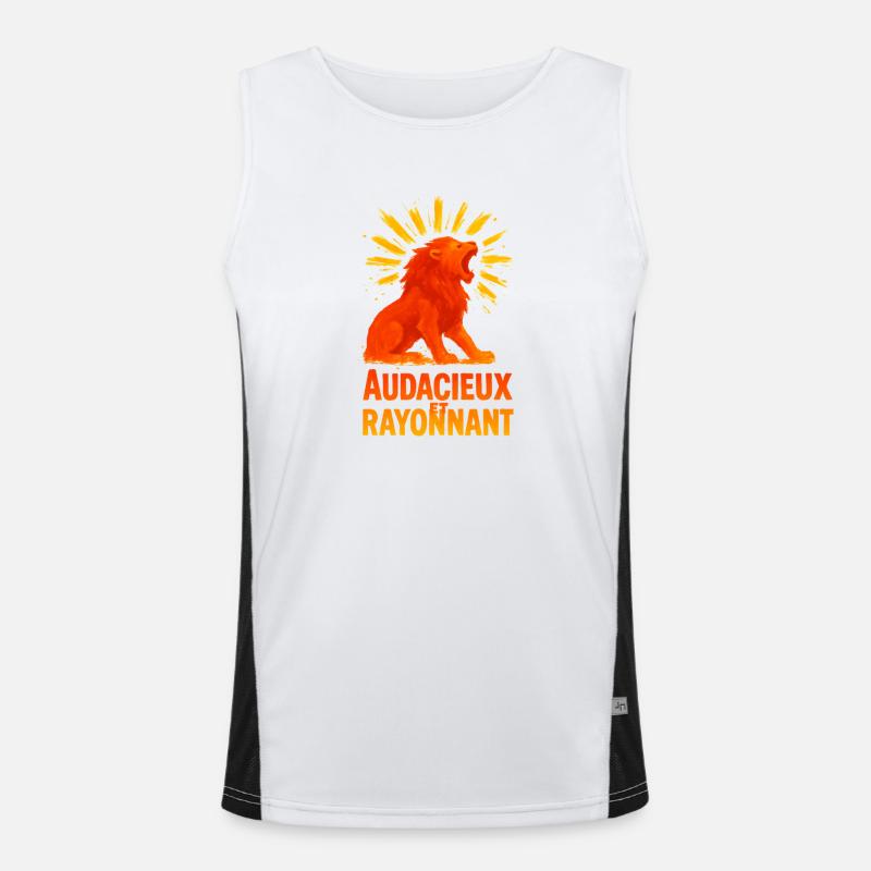 Sternzeichen Löwe - Astrologie Funktionelles Kontrast-Tank Top für Männer 