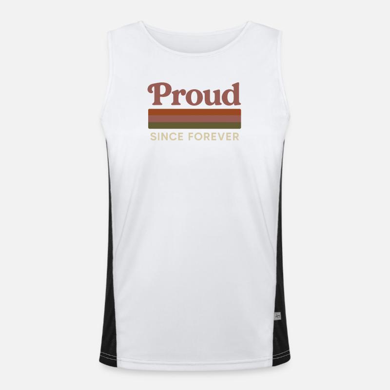 Groovy Pride Retro Equality Queer Story Men's Functional Contrast Tank Top 