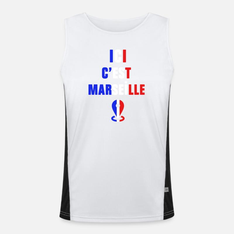 Das ist Marseille Funktionelles Kontrast-Tank Top für Männer 