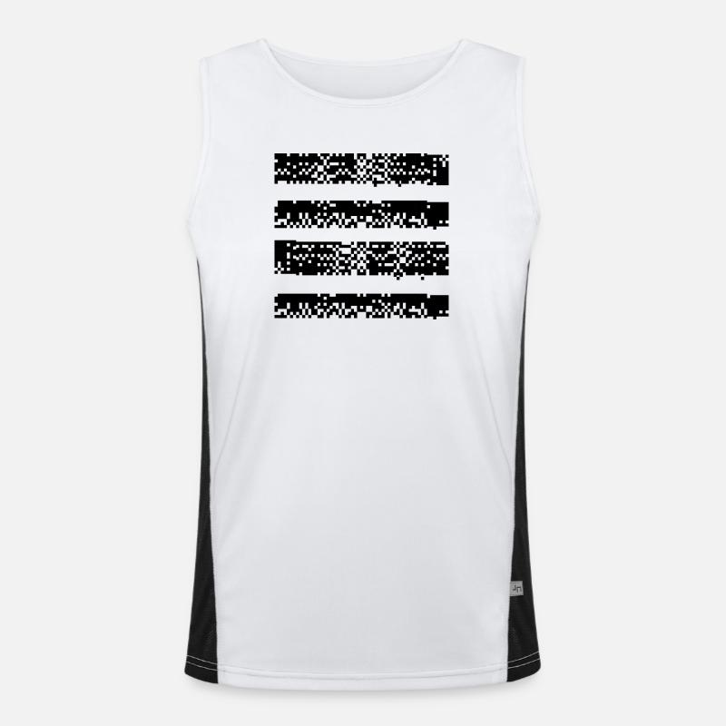 Fehlerhafte pixelige Linien Funktionelles Kontrast-Tank Top für Männer 