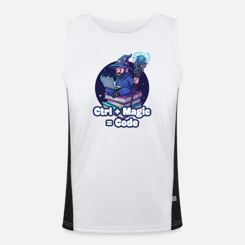 Ctrl Magic Code Zauberer Funktionelles Kontrast-Tank Top für Männer 