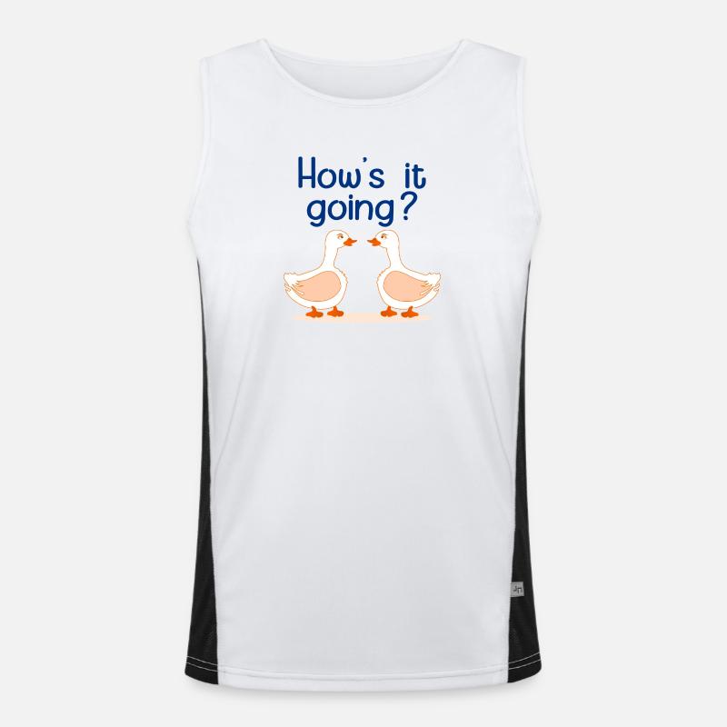 GÄNSE-GANS-FREUNDSCHAFT Funktionelles Kontrast-Tank Top für Männer 