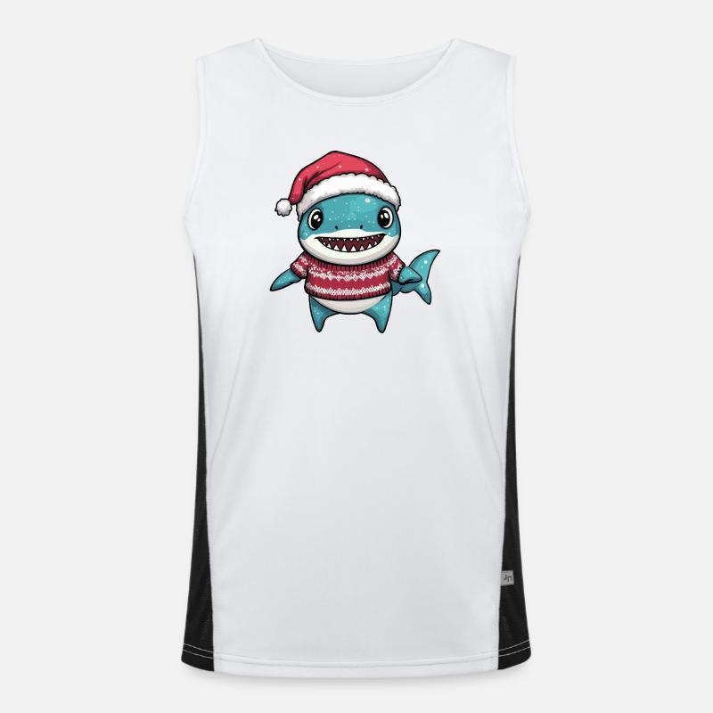 Noël requin Débardeur respirant contrasté Homme 