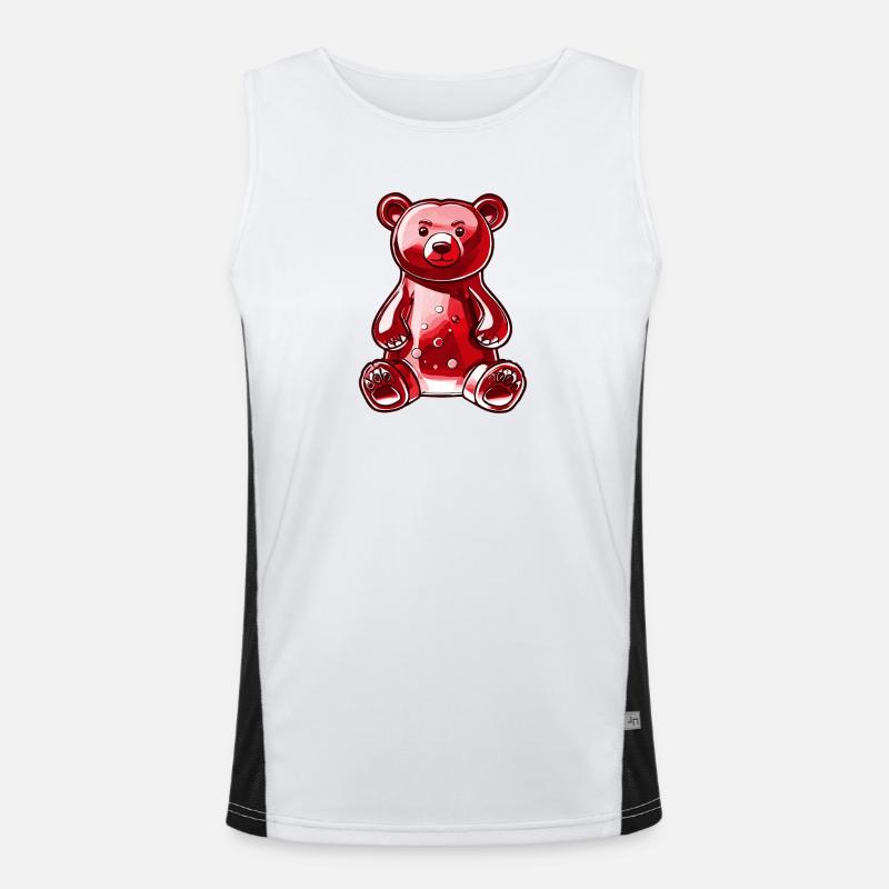 Gummy Bear Red Men's Functional Contrast Tank Top 