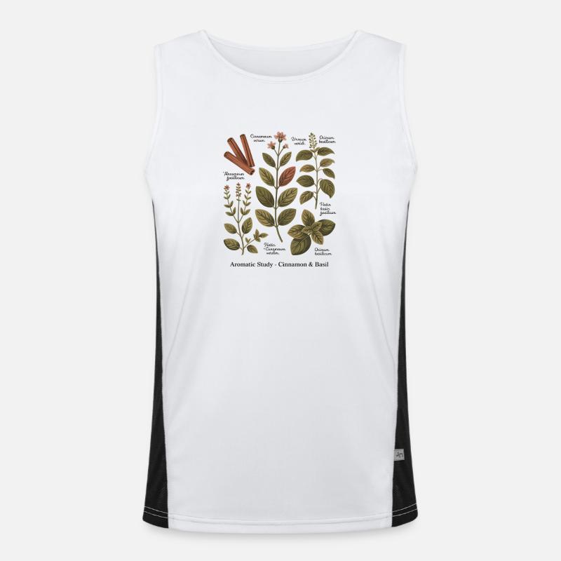 Aromatic Study – Zimt & Basilikum Funktionelles Kontrast-Tank Top für Männer 