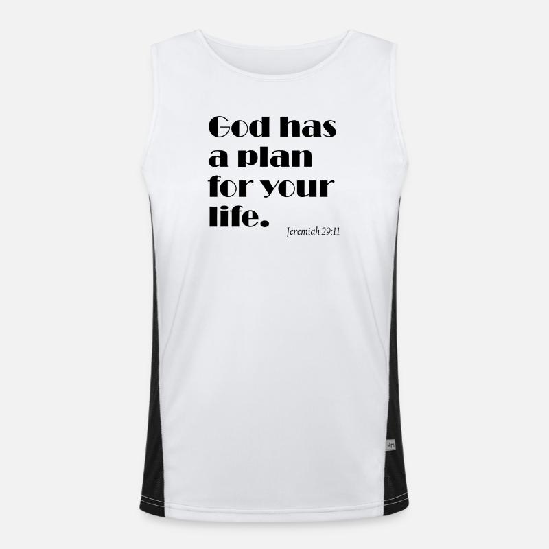 Dieu a un plan pour ta vie - Plan Gottes Débardeur respirant contrasté Homme 
