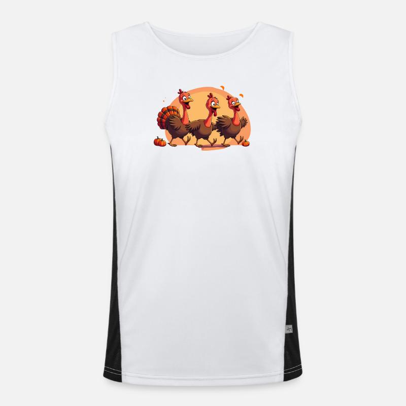 Bébé dinde de Thanksgiving Débardeur respirant contrasté Homme 