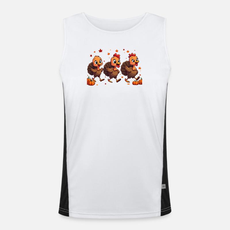 Bébé dinde de Thanksgiving Débardeur respirant contrasté Homme 