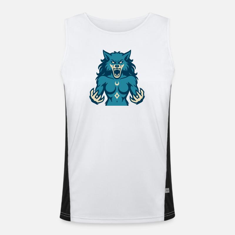 Conception de puissance Moonwolf Débardeur respirant contrasté Homme 