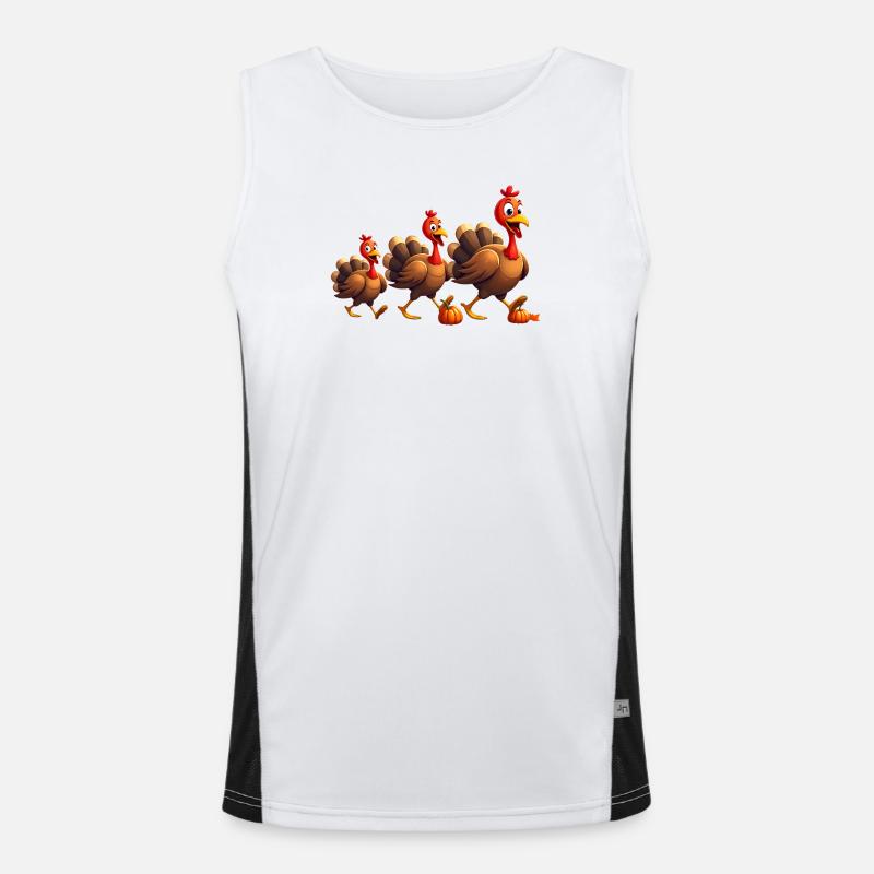 Bébé dinde de Thanksgiving Débardeur respirant contrasté Homme 