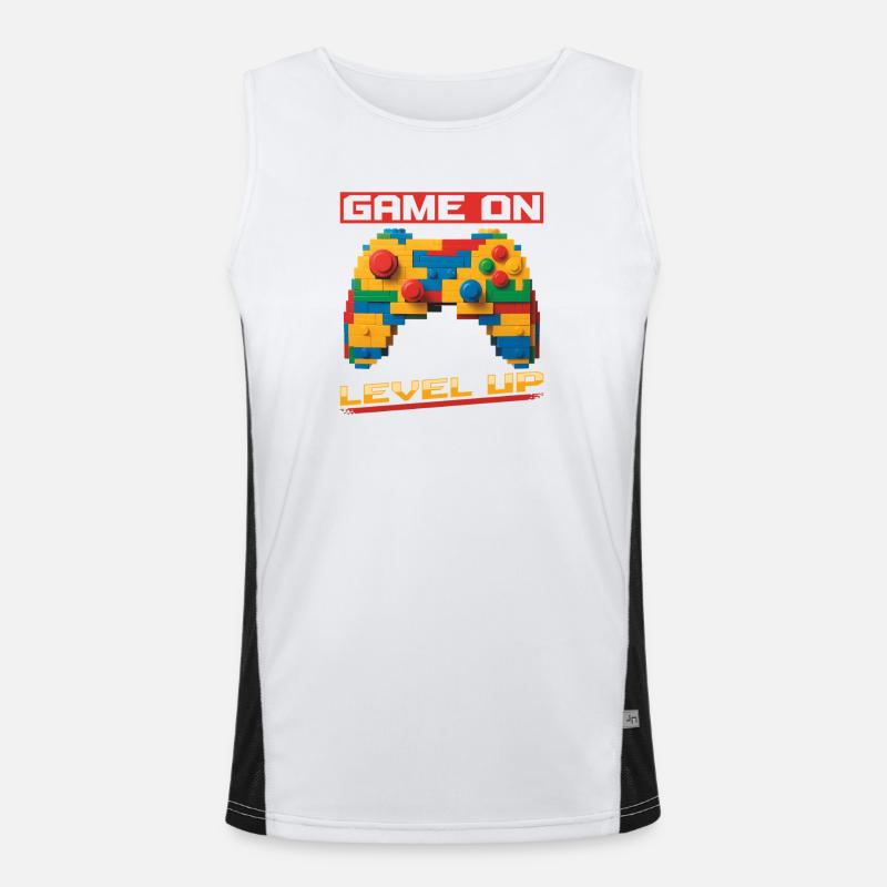 Blocs de construction Gamer Gaming Brick Builder Débardeur respirant contrasté Homme 