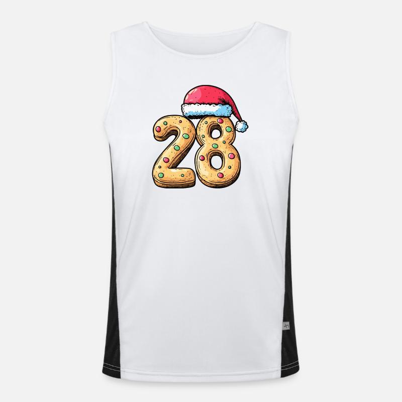 Biscuit de Noël à 28 chiffres Débardeur respirant contrasté Homme 