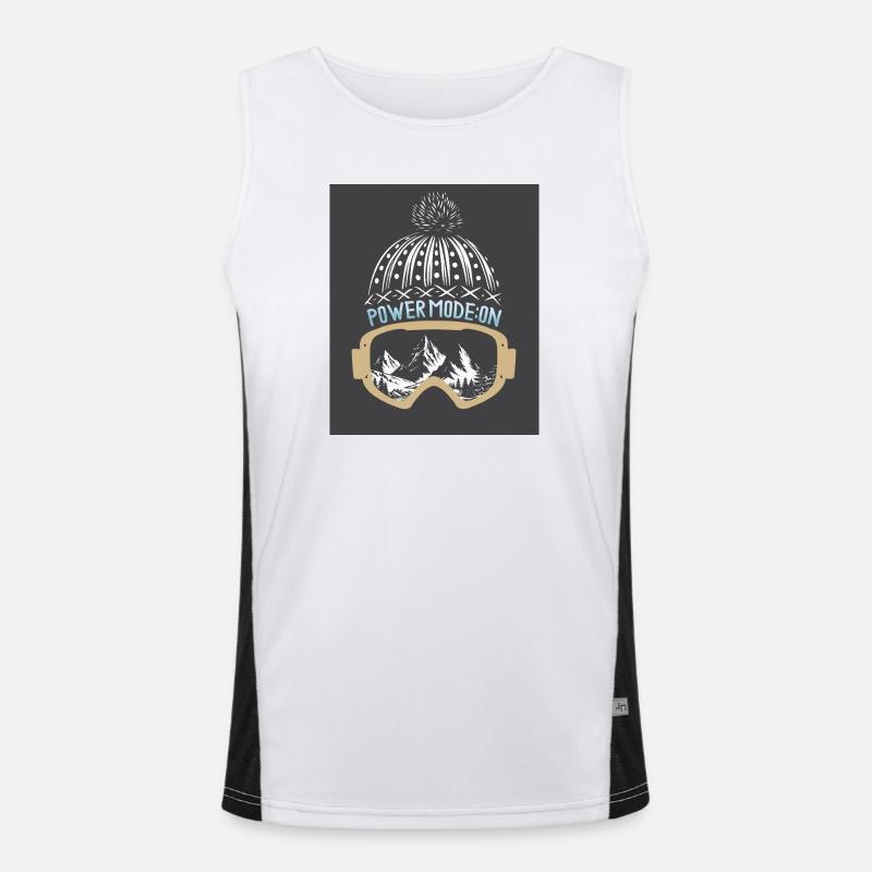 Mode poudreuse : ON – Conception de ski et de planche à neige Débardeur respirant contrasté Homme 