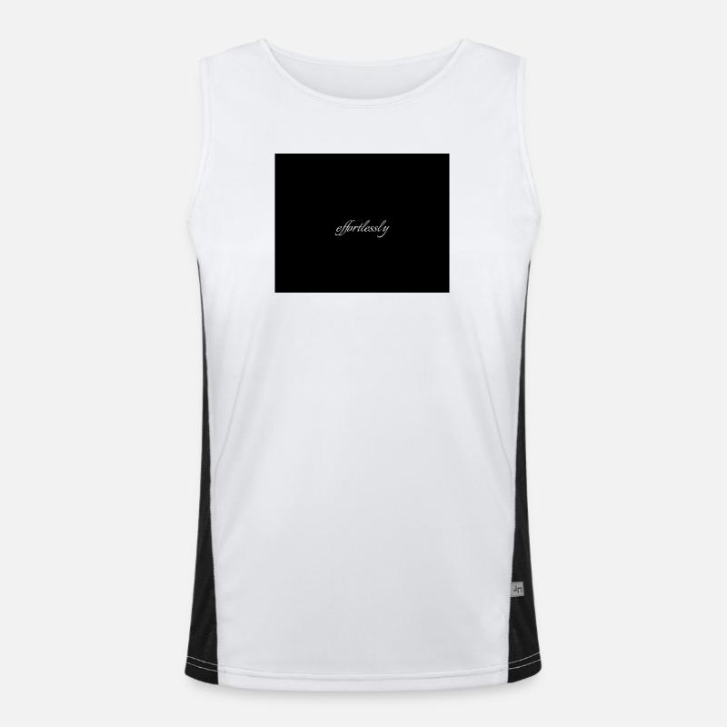 Effortlessly Elegant Script Typografie Funktionelles Kontrast-Tank Top für Männer 