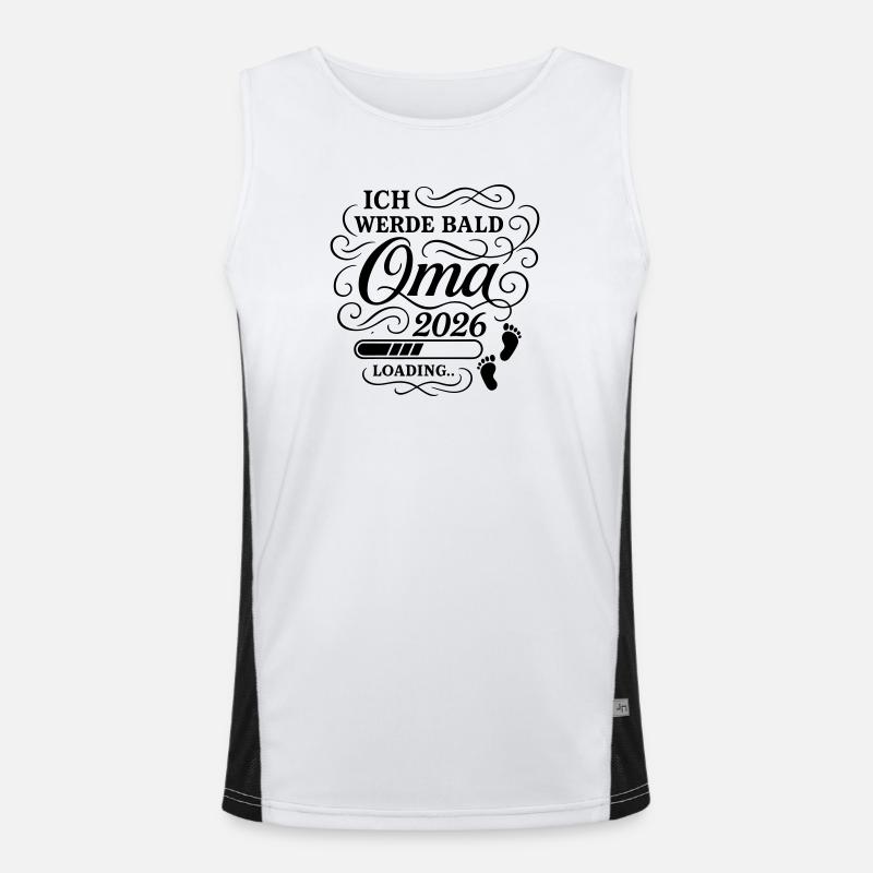 Ich werde bald Oma 2026 Funktionelles Kontrast-Tank Top für Männer 