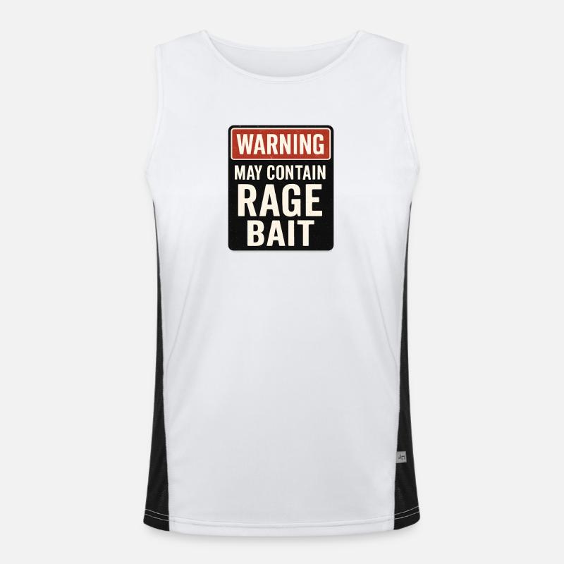 Warnung kann Wutköder enthalten, lustiger Spruch Funktionelles Kontrast-Tank Top für Männer 