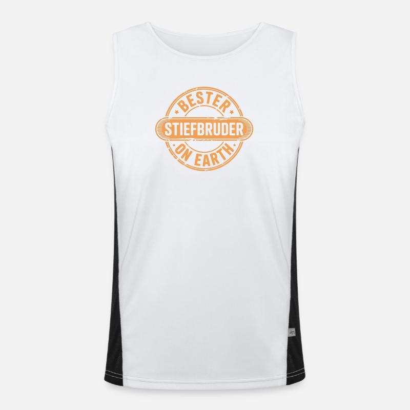 Bester Stiefbruder Funktionelles Kontrast-Tank Top für Männer 