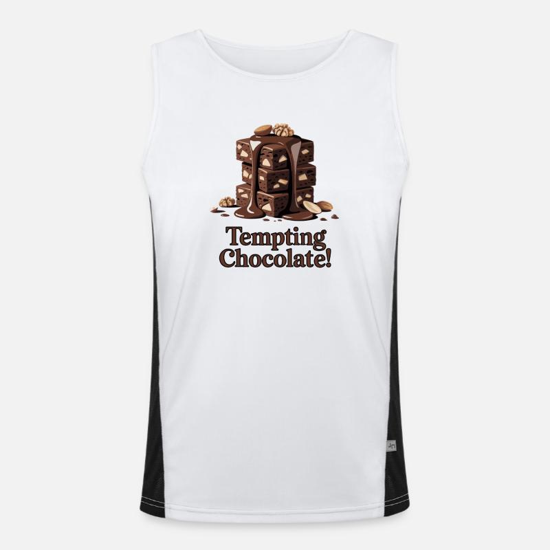 Tempting Chocolate Stack Men's Functional Contrast Tank Top 