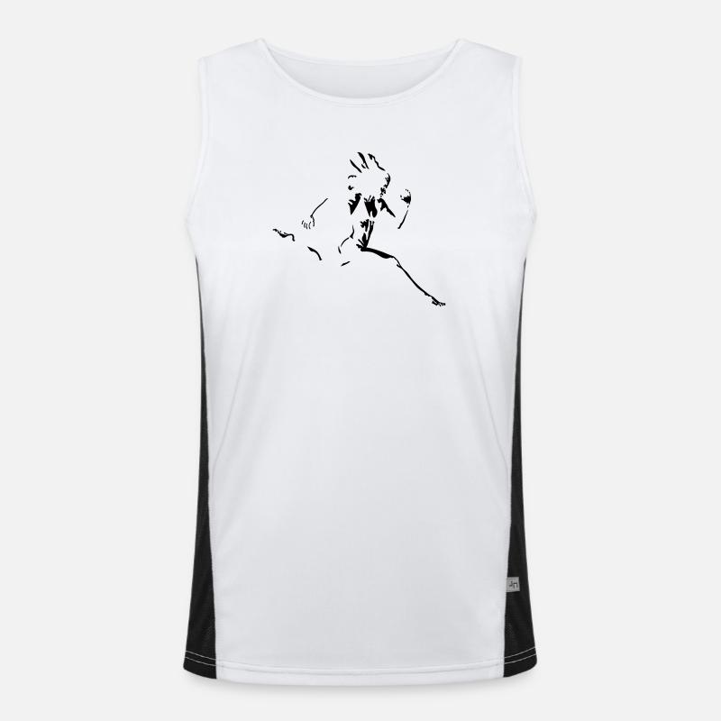 Läuferin Funktionelles Kontrast-Tank Top für Männer 