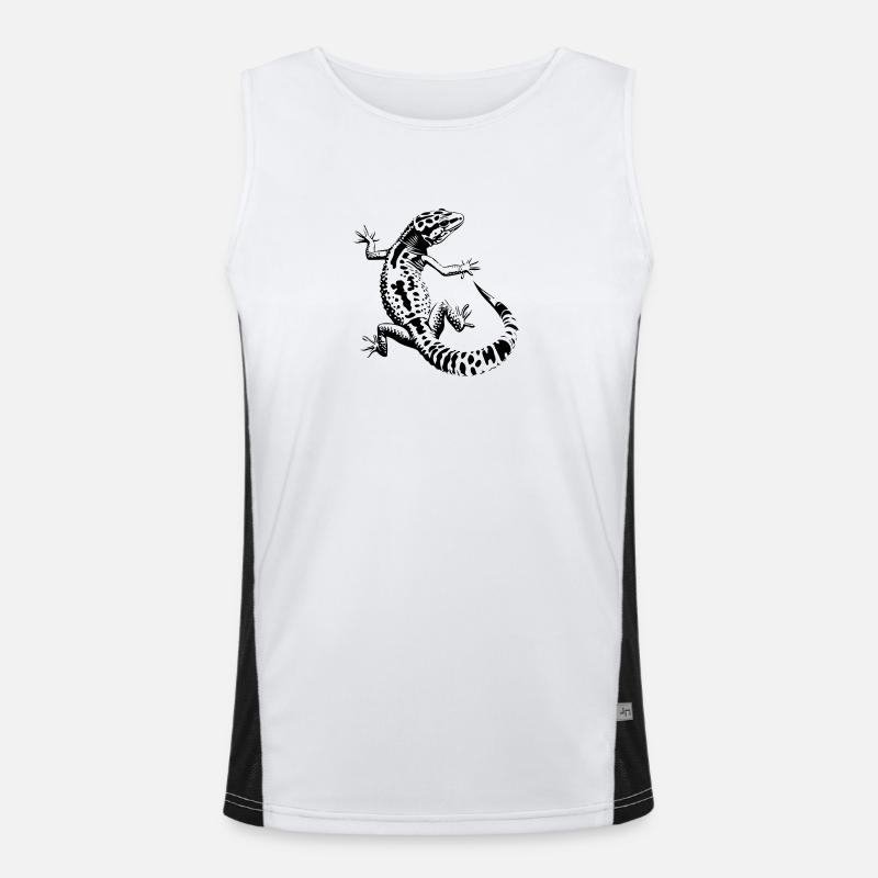 Leopardgecko Funktionelles Kontrast-Tank Top für Männer 