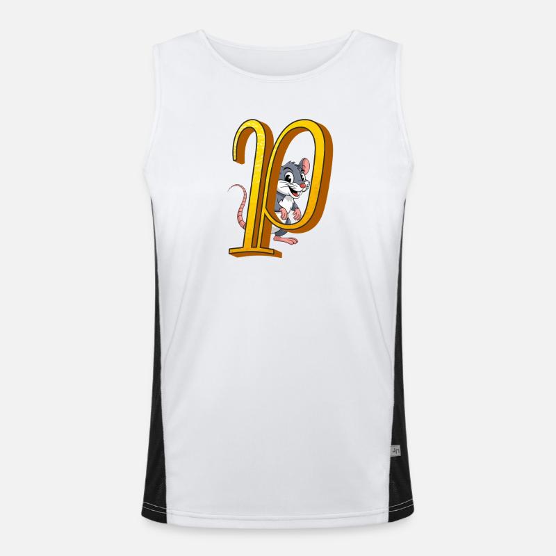 BUCHSTABE P Funktionelles Kontrast-Tank Top für Männer 