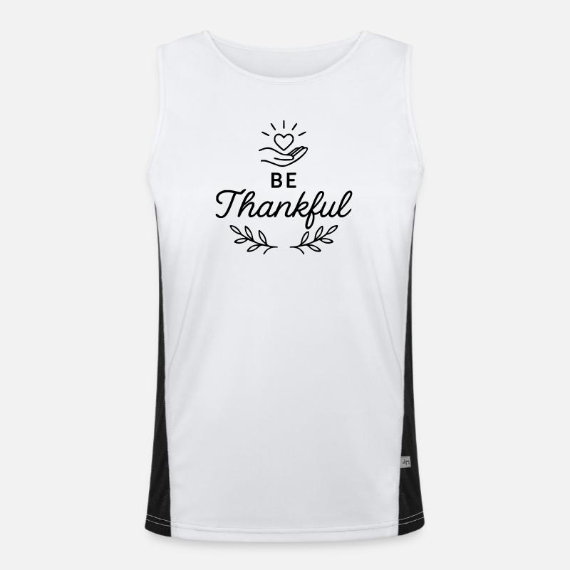Be Thankful Men's Functional Contrast Tank Top 