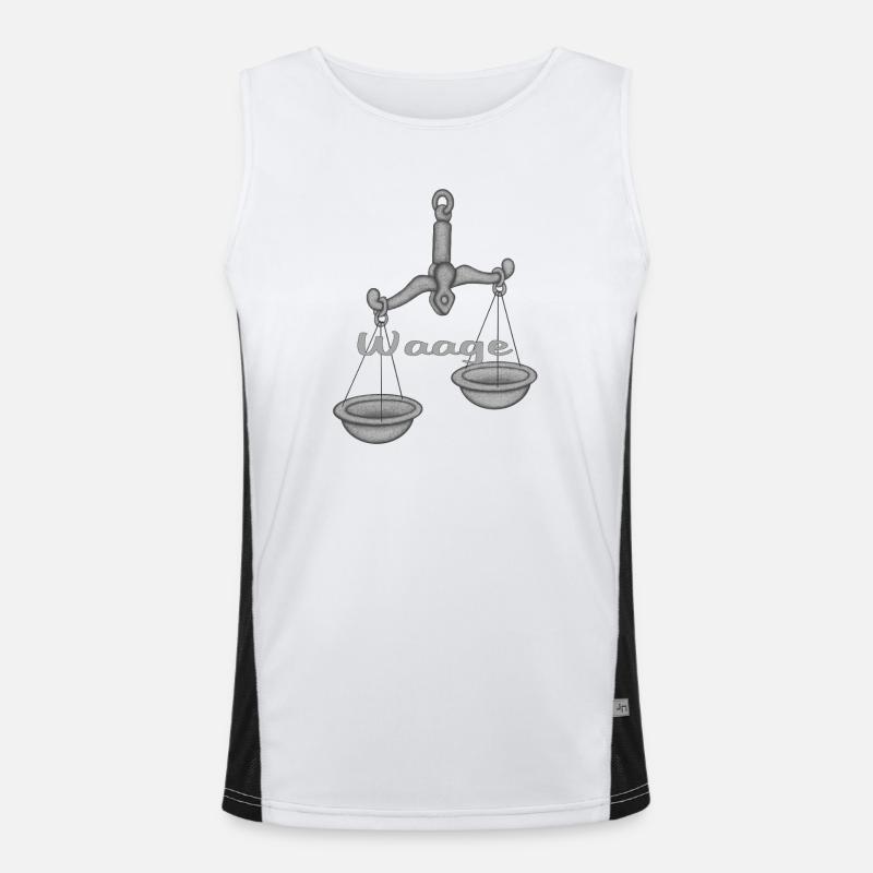Sternzeichen Waage Funktionelles Kontrast-Tank Top für Männer 