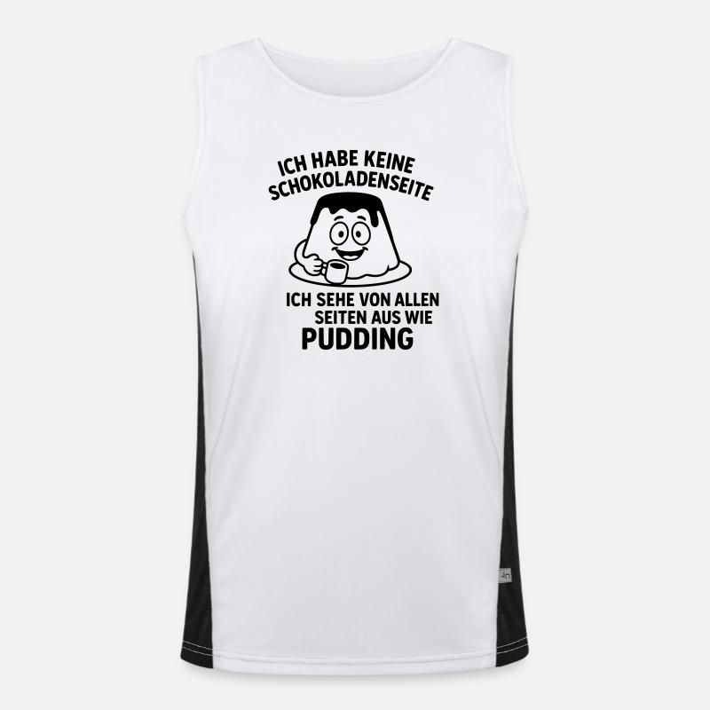 Pudding Chocolate Side Men's Functional Contrast Tank Top 