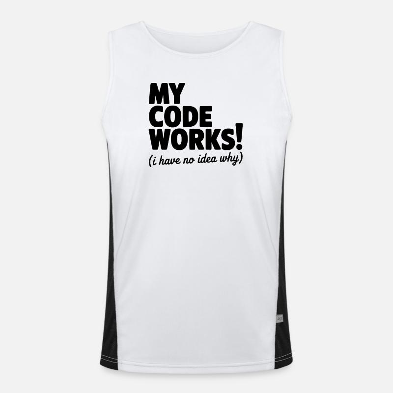 My Code Works! (I Have No Idea Why) Men's Functional Contrast Tank Top 