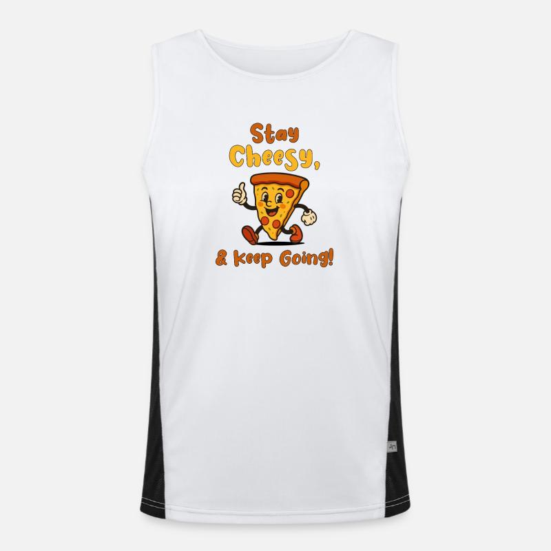 Stay Cheesy & Keep Going Men's Functional Contrast Tank Top 