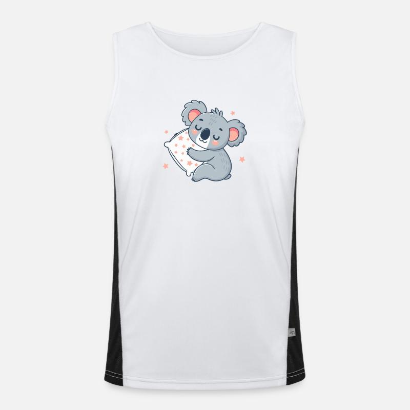Cuddly Koala Pastel Star Pillow Men's Functional Contrast Tank Top 