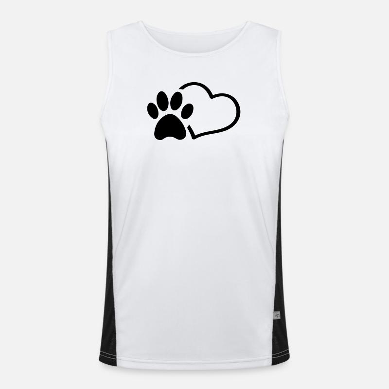 Pfote Herz Funktionelles Kontrast-Tank Top für Männer 