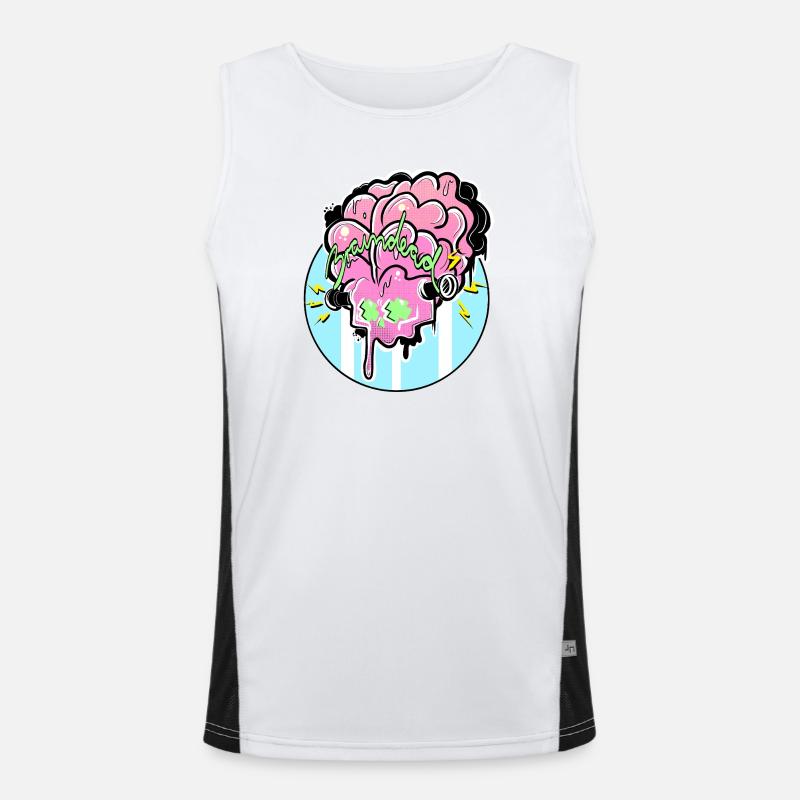 Brain Graffiti Power Men's Functional Contrast Tank Top 