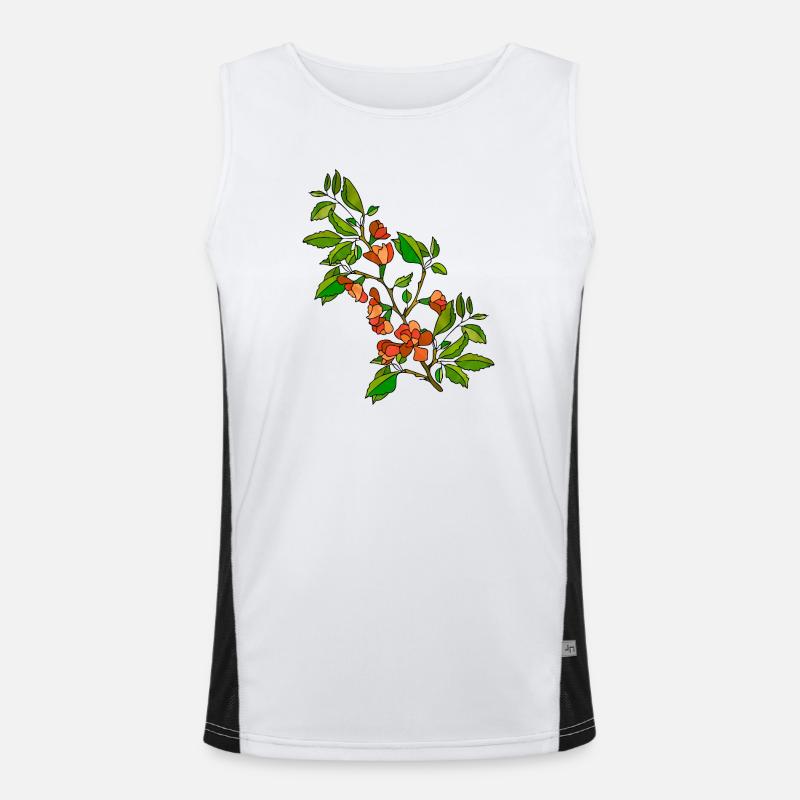 Blumen Funktionelles Kontrast-Tank Top für Männer 