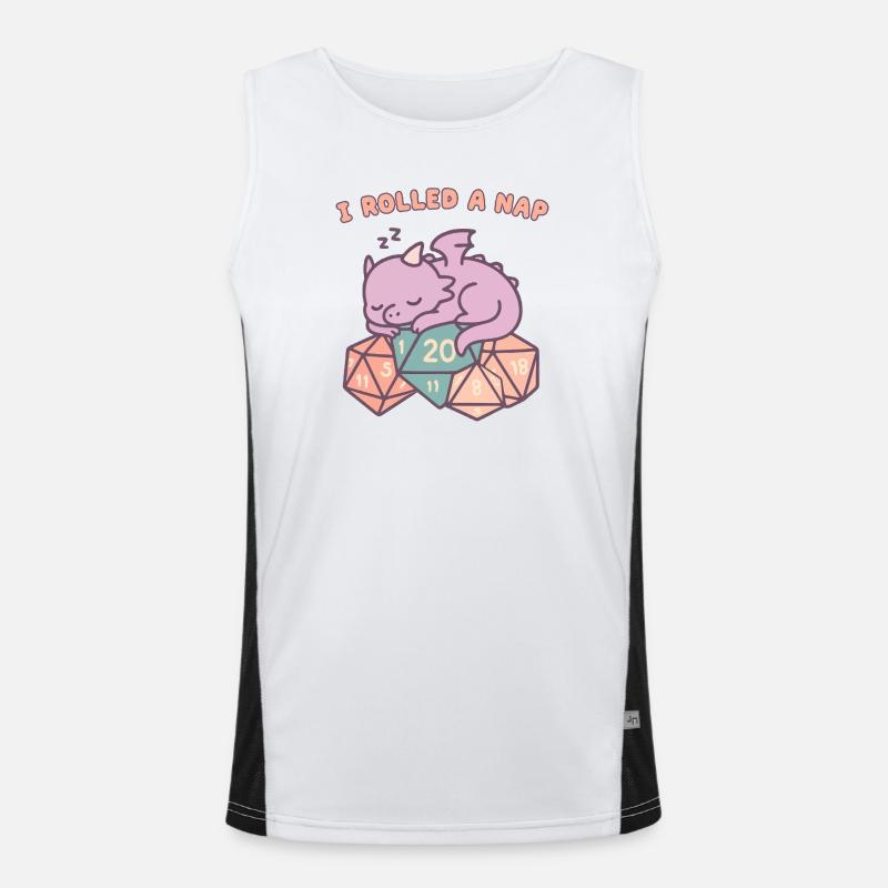 Nickerchen Rollender Drache Funktionelles Kontrast-Tank Top für Männer 