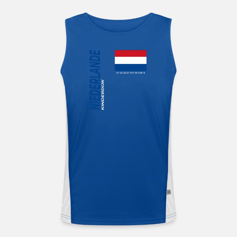 Kinderdijk Funktionelles Kontrast-Tank Top für Männer 