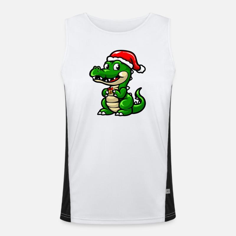 Alligator Christmas Men's Functional Contrast Tank Top 
