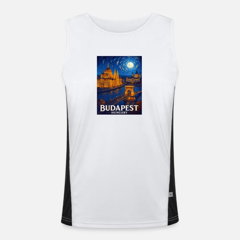 Budapest Ungarn Funktionelles Kontrast-Tank Top für Männer 